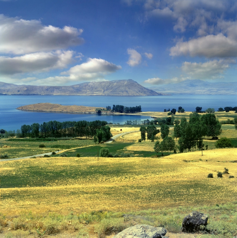 Vista del lago Van, Turchia
