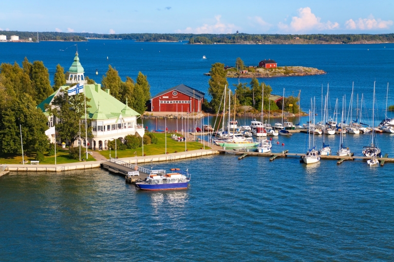 Paysage marin d'Helsinki en Finlande