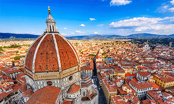 View over Siena in Italy